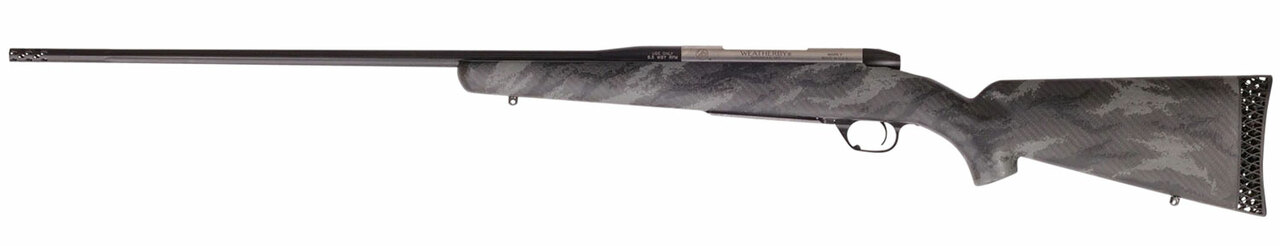 Weatherby Mark V Back Country Titanium, 6.5-300 Weatherby, 28″ Barrel, Steel Barrel, Black Grey And Titanium, Carbon Fiber Stock, 3rd