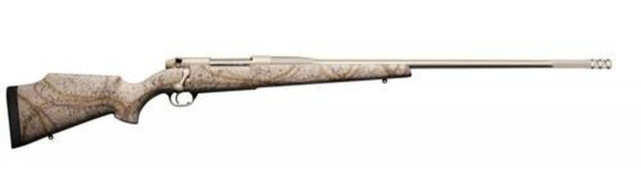 Weatherby Mark V Terramark, .338 Lapua Mag, 28″ Fluted, Accubrake, Flat Dark Earth Cerakote, Tan Composite Stock