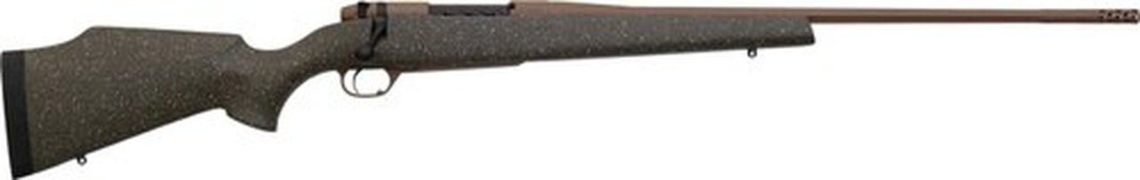 Weatherby Mark V Weathermark LT 257 Weatherby Mag, 26″ Flat Dark Earth Cerakote Green, Flat Dark Earth Speckle Fixed Monte Carlo Stock, RH, 3rd