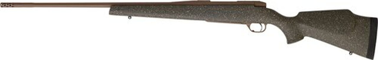 Weatherby Mark V Weathermark LT 257 Weatherby Mag, 26″ Flat Dark Earth Cerakote Green, Flat Dark Earth Speckle Fixed Monte Carlo Stock, RH, 3rd