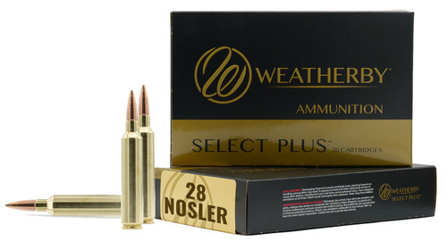Weatherby Select Plus 28 Nosler, 180gr, Hollow Point, 20rd Box