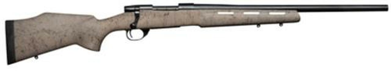 Weatherby Vanguard H-BAR RC Rifle, .22-250, 22″,, , Tan, Black Spiderweb Stock, 5 rd