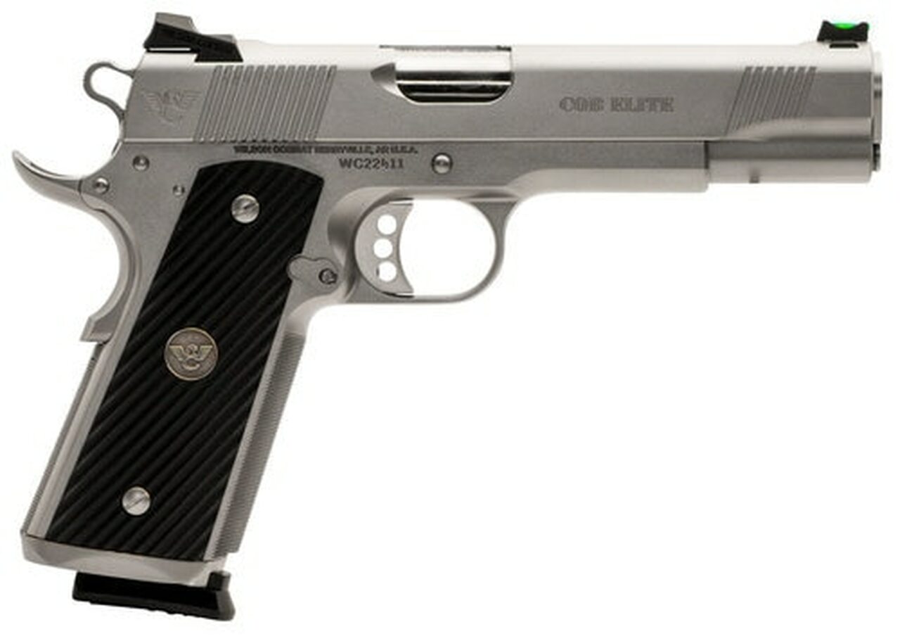 Wilson Combat 1911 CQB Elite 45 ACP, 5″ Barrel, G10 Diagonal Grip, Black, SS Slide, 8rd