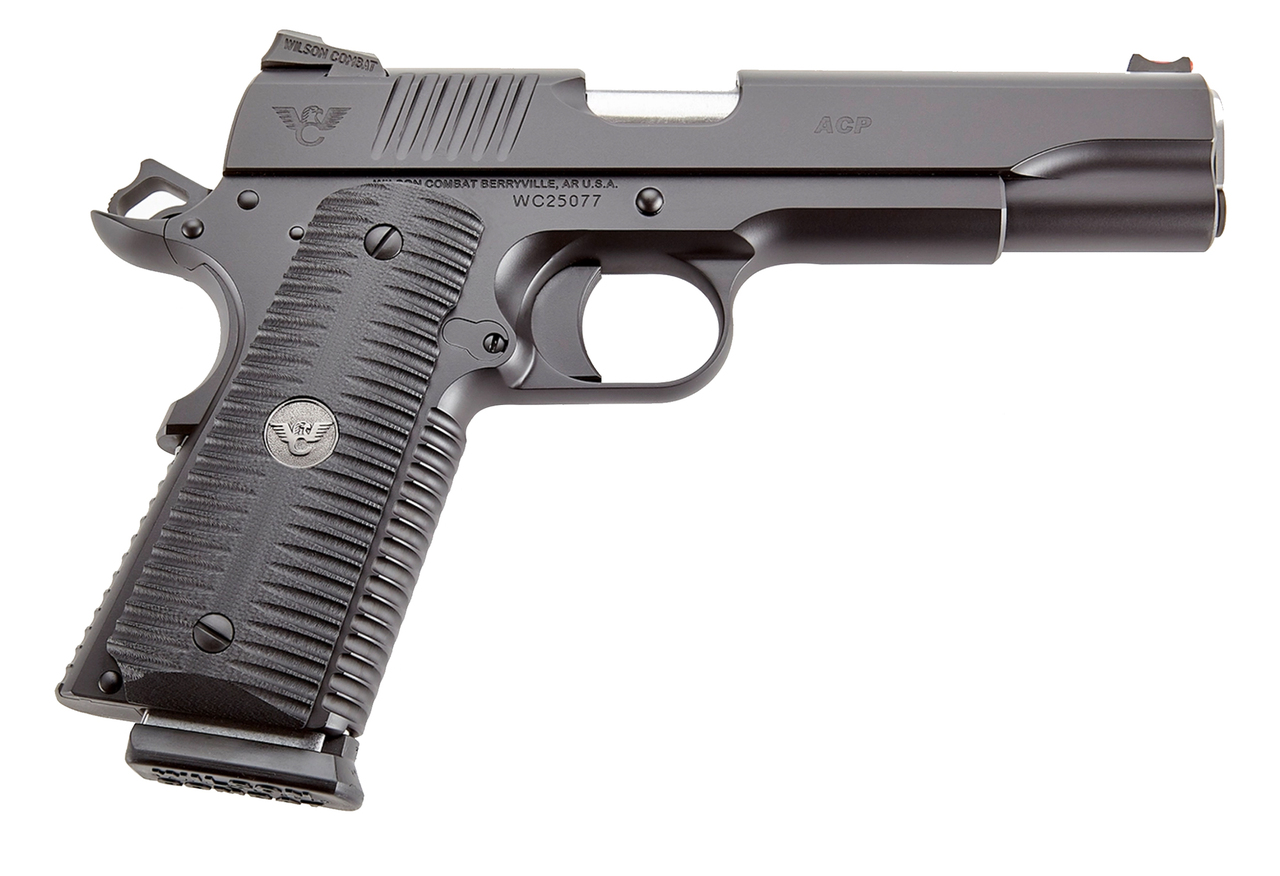 Wilson Combat ACP 9mm, 5″ Barrel, Fixed Sights, Tactical Bullet Proof Thumb Safety, 10rd