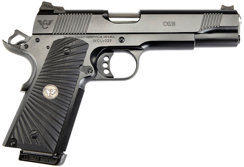 Wilson CQB 1911 9mm, 5″ Barrel, Black, G10 Starburst Grips, 10rd