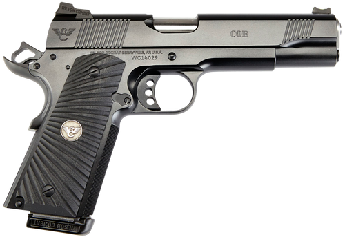 Wilson CQB FS 9mm, 5″ Barrel, Black, G10 Starburst Grip, 10rd