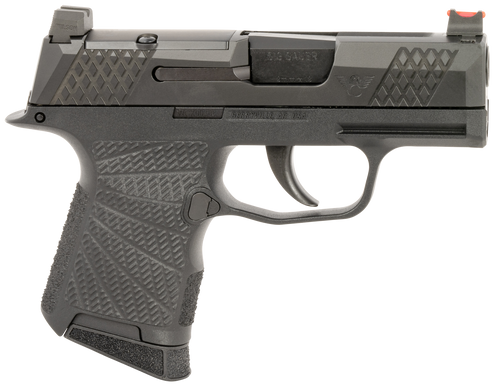 Wilson Sig Sauer P365 9mm, 3.1″ Barrel, Black, Sunburst Grips, 10rd
