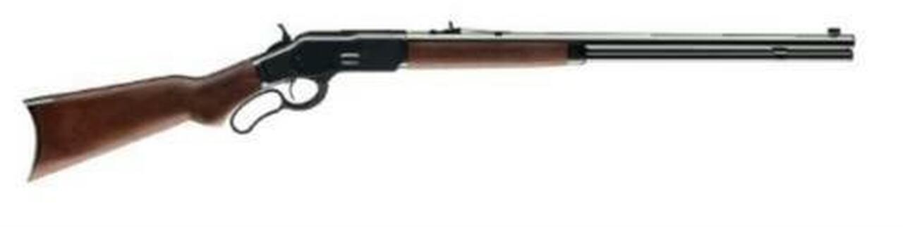 Winchester 1873 Short Rifle 45 LC 24″ Octagon Barre, Walnut Pistol Grip Stock