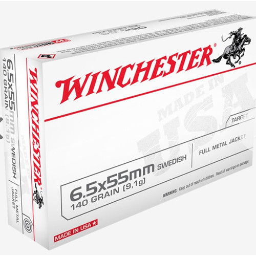 Winchester 6.5x55mm Swedish, 140gr, Full Metal Jacket, 20rd Box
