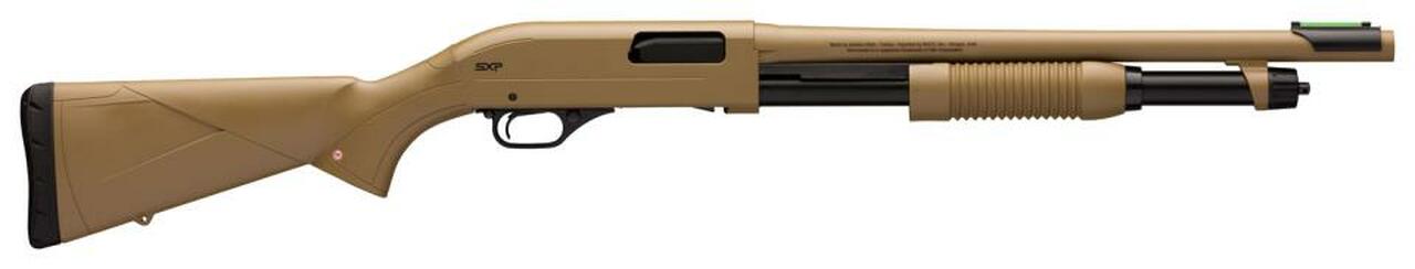 Winchester Repeating Arms SXP 12 Ga 3″, 18″ Barrel, Flat Dark Earth Finsh, Cylinder Choke, 5 Round, Bead Sight