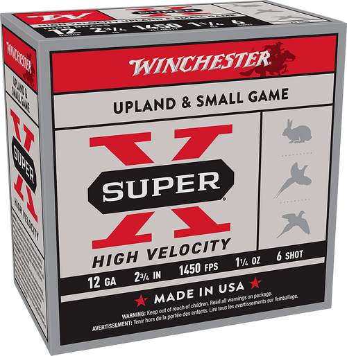 Winchester Super X 12 Ga, 2.75″, 1 1/4 oz, 6 Shot, 25rd Box