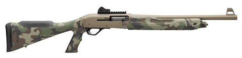 Winchester SX4 Extreme Defender 12 Ga, 3″ Chamber 18.5″ Barrel, Flat Dark Earth Rec, Woodland Camo, 4rd