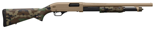 Winchester SX4 Hybrid 20 Ga, 3″ Chamber 26″ Barrel, FDE Rec, Woodland Camo, 4rd