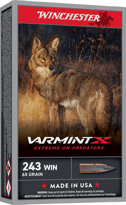 Winchester Varmint X 243 Winchester, 65gr, Extreme Point, 20rd Box