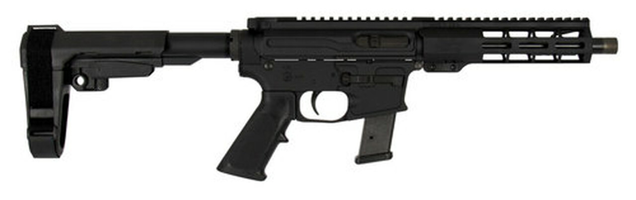 Windham RP9 GMC Pistol, 9mm, 9″ Barrel, 17rd, SB Tactical Arm Brace, Black