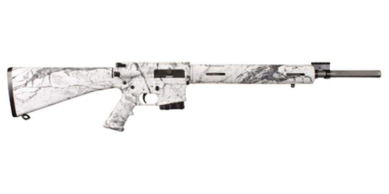 Windham Weaponry AR-15 Varmint Exterminator 5.56/223, Snow Camo, SS Fluted Barrel 20″, 5 Rnd Mag