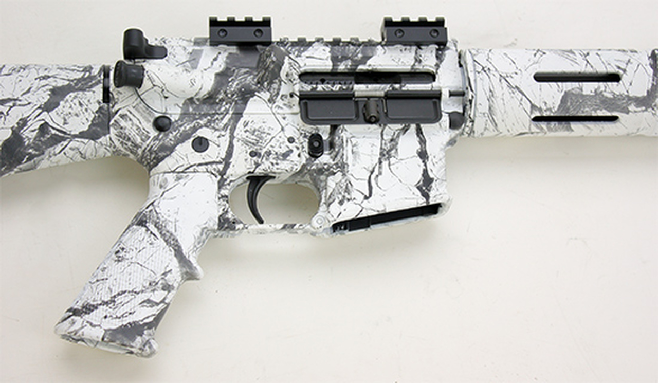 Windham Weaponry AR-15 Varmint Exterminator 5.56/223, Snow Camo, SS Fluted Barrel 20″, 5 Rnd Mag