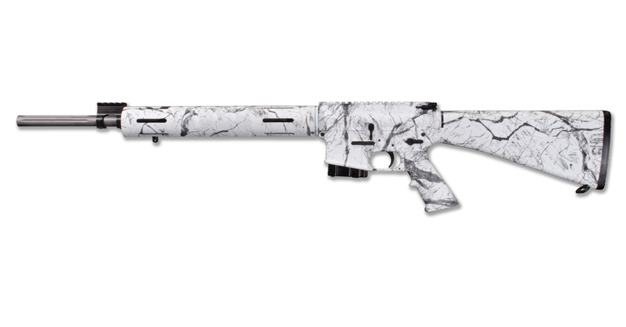 WW-15 Varmint Exterminator 223 Fluted Flat-Top Rifle with Snow Camo Coating