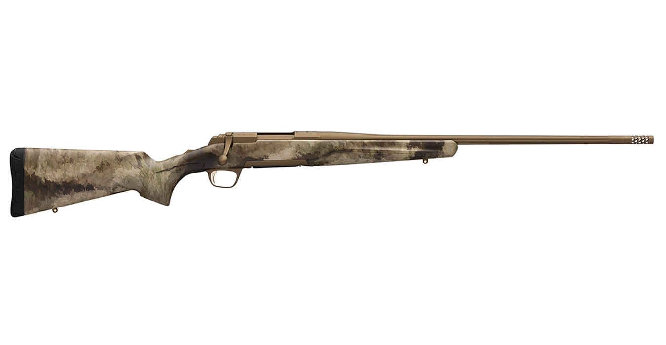 X-Bolt Hells Canyon Speed 300 WSM Bolt-Action Rifle with Burnt Bronze Cerakote Finish and A-TACS AU Camo Stock