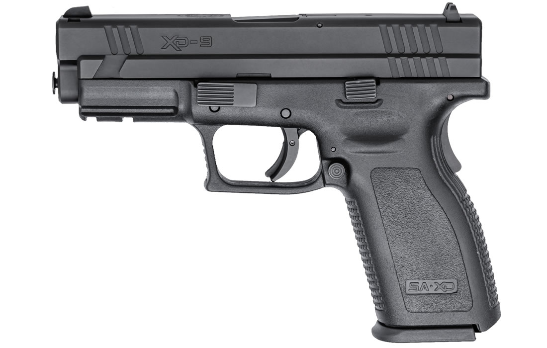 XD 9mm Black Service Pistol (10-Round Model)
