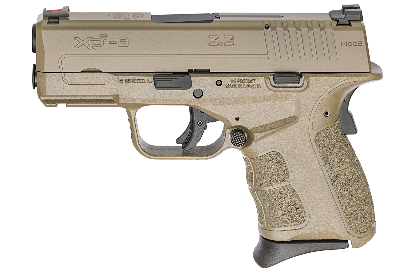 XDS Mod.2 3.3 Single Stack 9mm Desert FDE Cerakote Carry Conceal Pistol