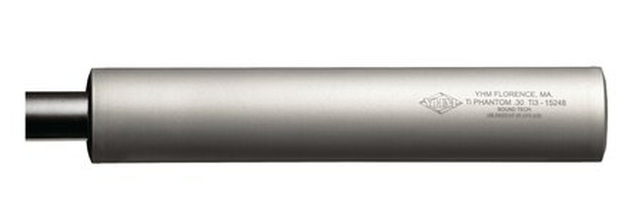 YHM Titanium Q.D. Phantom .30 Caliber Suppressor With Flash Hider Mount 8.5 Inches Black Matte Finish 1/2-28 TPI – All NFA Rules Apply