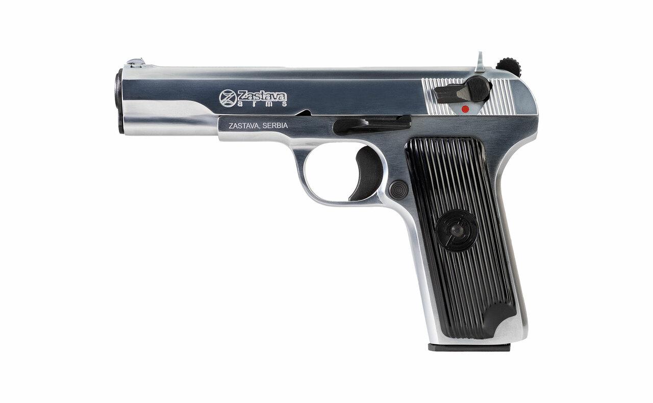 Zastava M70AA Tokarev, Soviet TT Type 9mm, 4.5″ Barrel, Chromed Finish, 8rd Mag