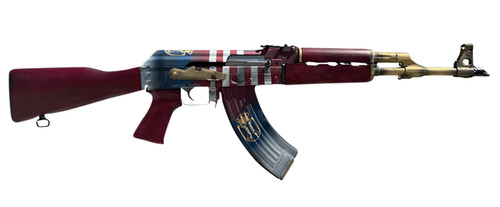 Zastava ZPAPM70 American Limited 7.62x39mm, 16.3″ Barrel, Custom American/Serbian Flag Cerakote, Serbian Red Wood Furniture, 30rd