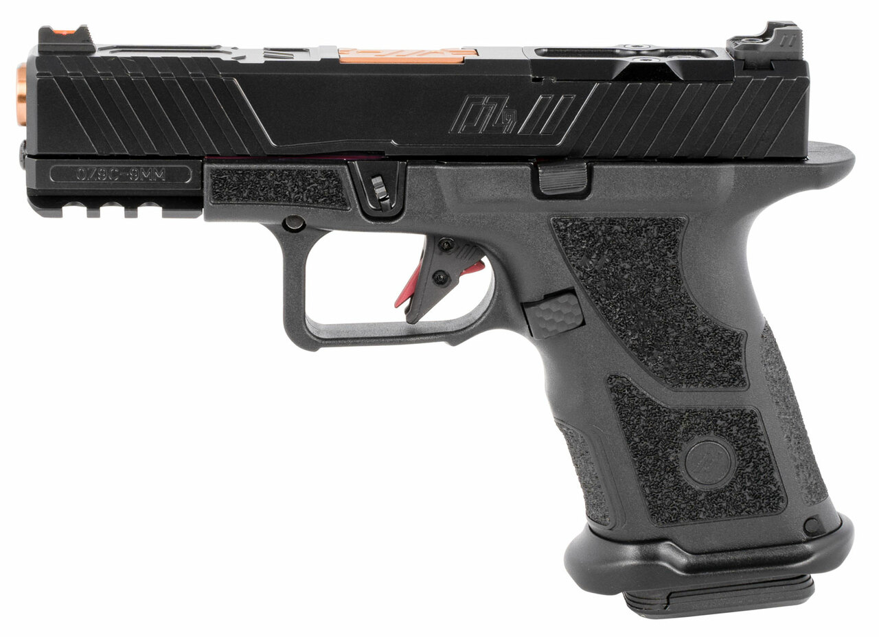 ZEV O.Z-9 Compact 9mm, Black Polymer Grip, Bronze Barrel, 19rd