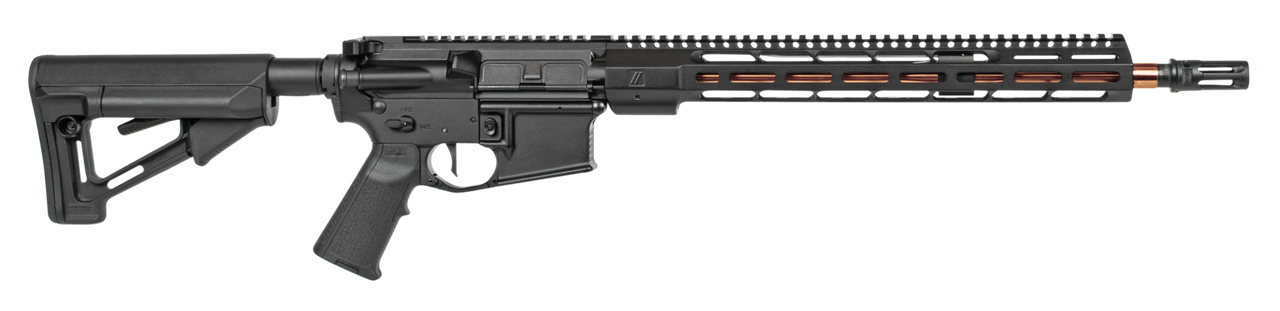 ZEV Technologies Core Elite AR-15 5.56mm/223, 16″ Fluted Match Barrel W/Bronze PVD Coating, Black, Magpul MOE Furniture, 1x 30rd PMAG