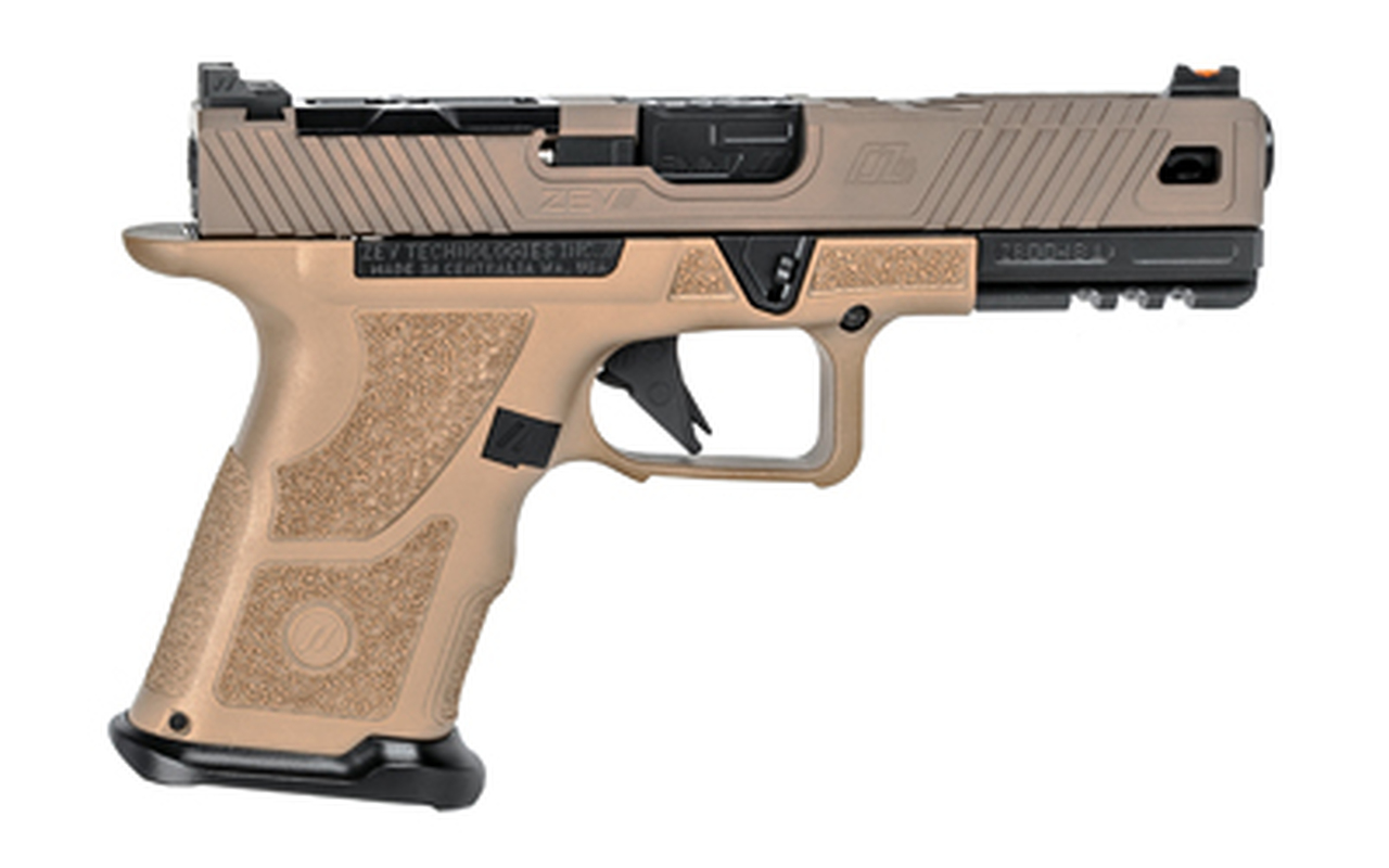 ZEV Technologies O.Z-9 Compact Covert 9mm, 4.5″ Black Barrel, Steel Frame, Polymer Grip, Flat Dark Earth, 15rd