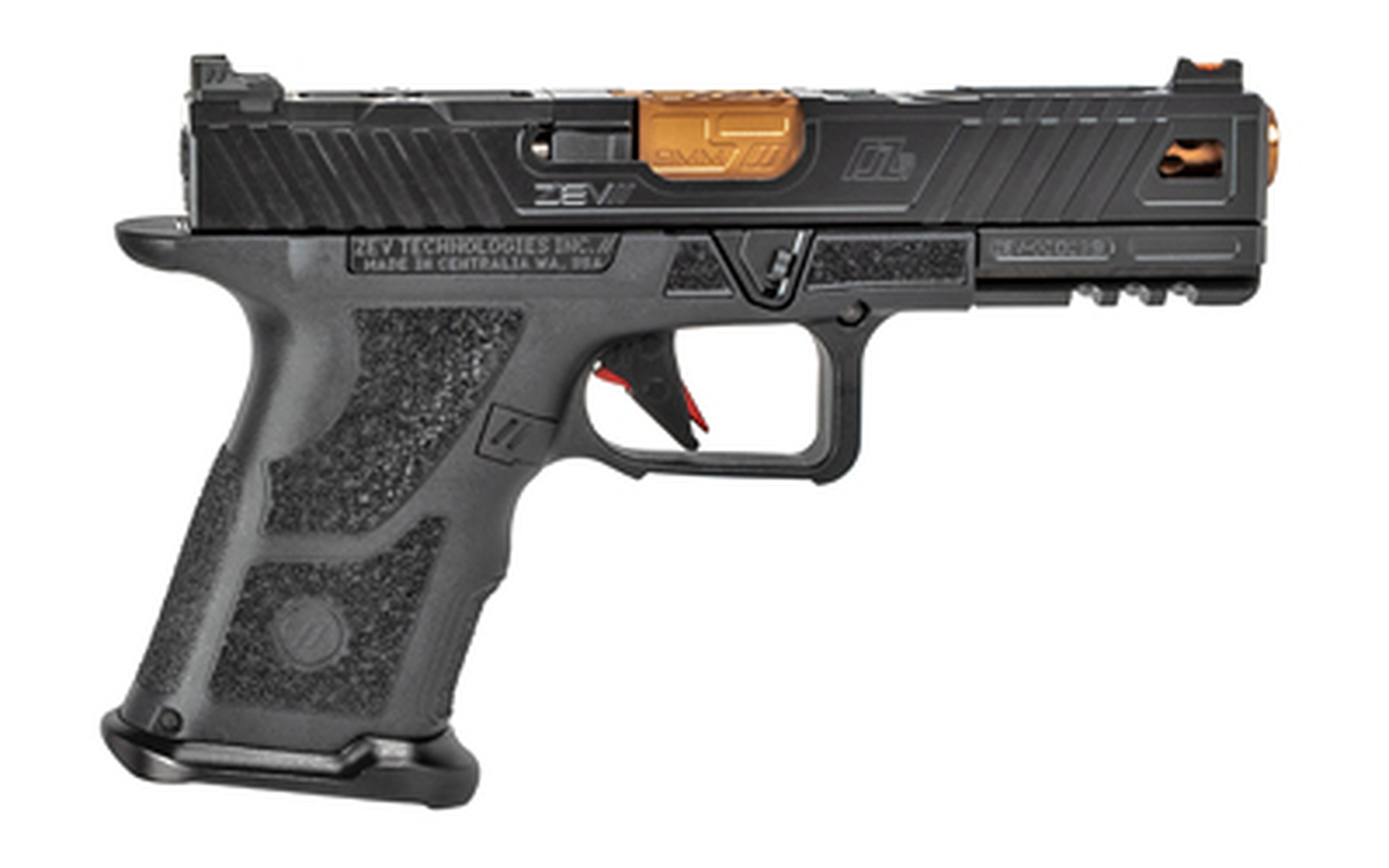 ZEV Technologies O.Z-9 Compact, Covert 9mm, 4.5″ Bronze Barrel, Steel Frame, Polymer Grip, Black, 15rd