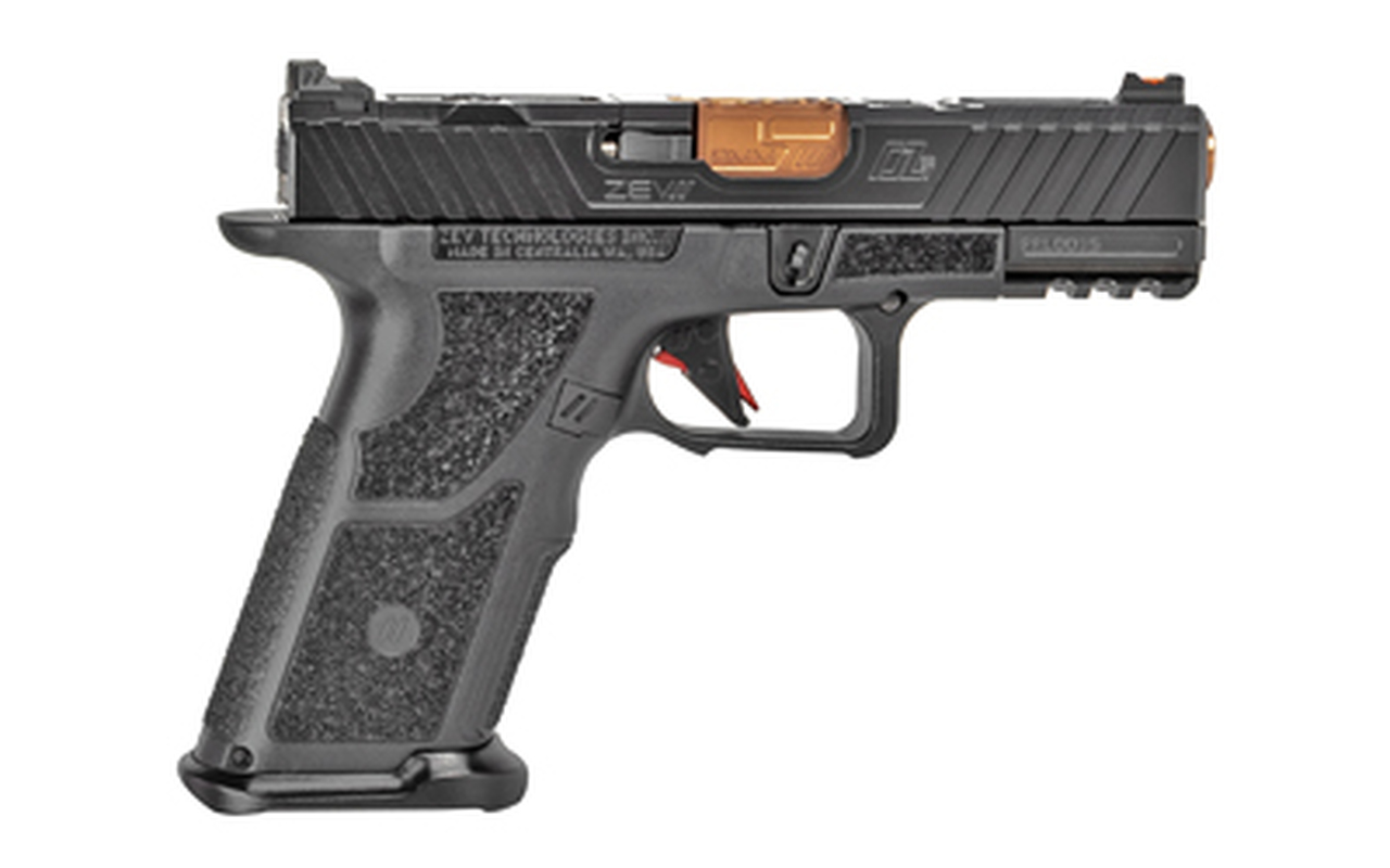 ZEV Technologies O.Z-9 Compact, X 9mm, 4″ Bronze Barrel, Steel Frame, Polymer X Grip, Black, 17rd