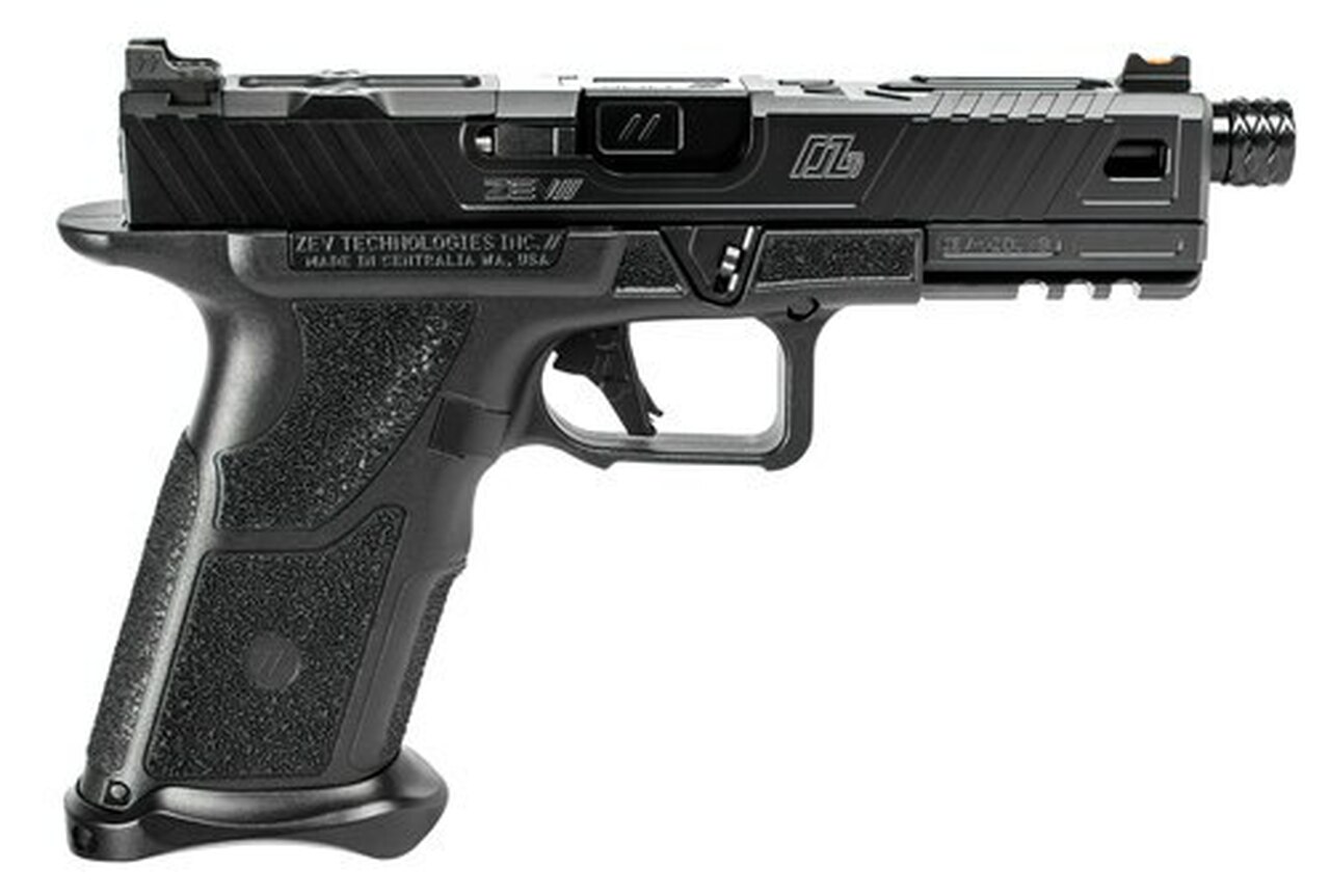 Zev Technologies O.Z-9 Standard 9mm, Double, 4.49″ Barrel, Black Polymer Grip, Steel Frame, Black Slide, 17rd
