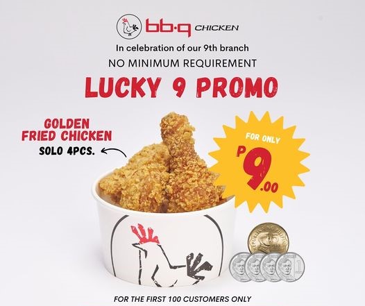 Manila Shopper: BB.Q Chicken Lucky ₱9 Fried Chicken Promo