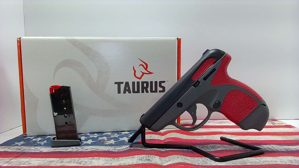 Taurus Spectrum .380 Auto White/Stainless Pistol with Black Grips