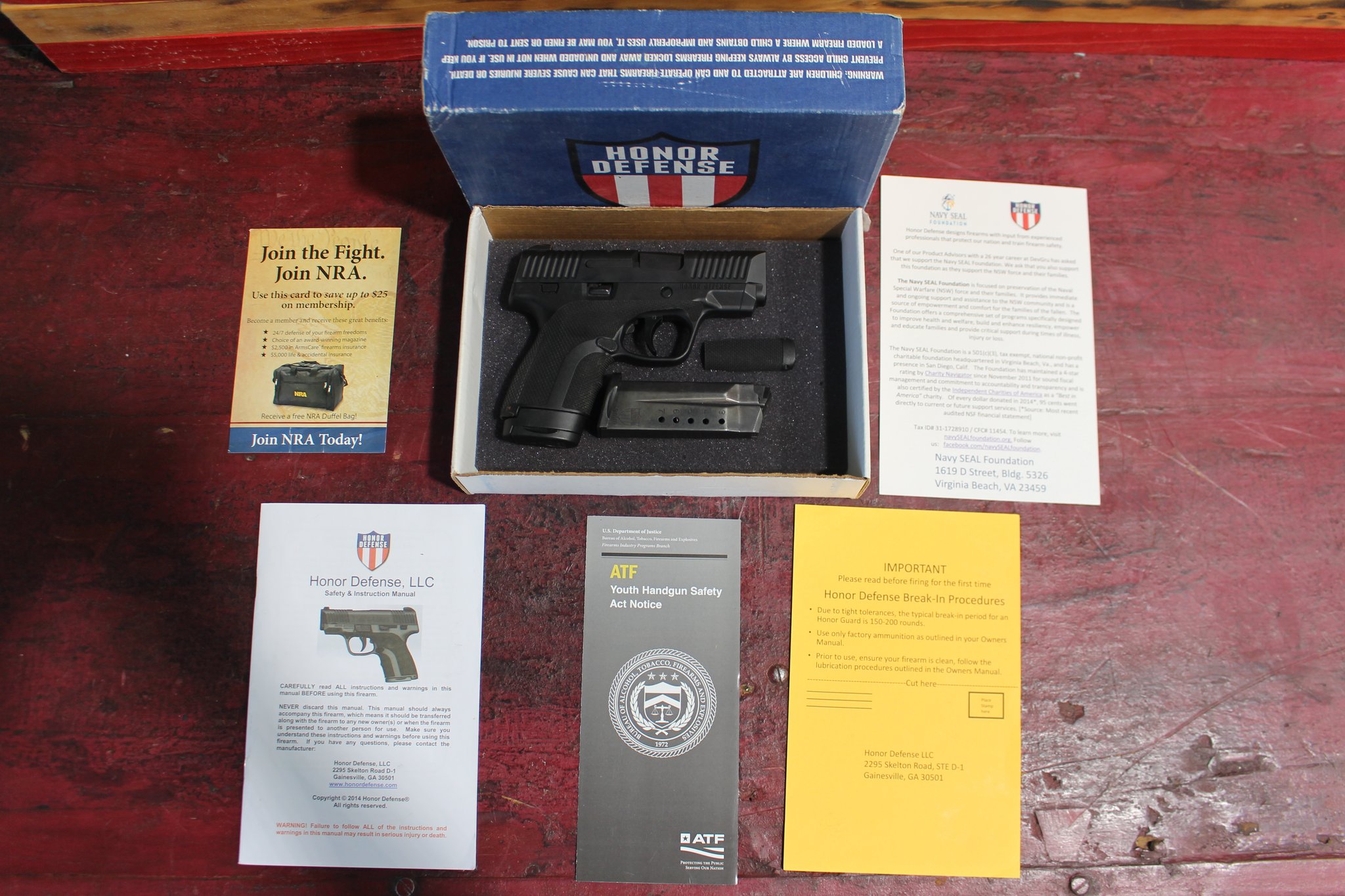 Honor Defense Honor Guard 9mm Sub-Compact Pistol with FDE Grip Frame